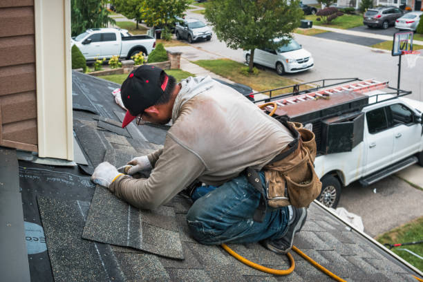 Professional Roofing technician working in Midway, NC
